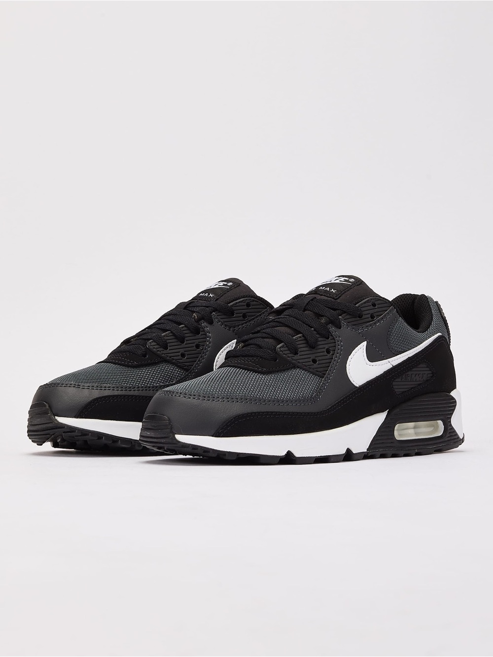 Youth Nike Black and White Air Max 90 Retro Sneakers - Picture 3 of 6